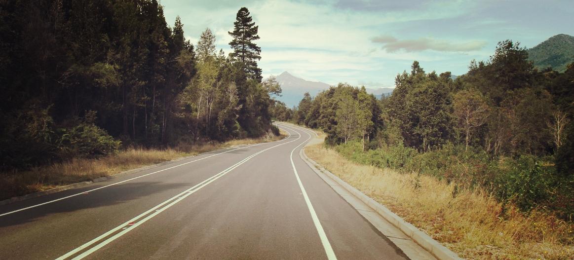 Country Side Highway in the Lake District, Chile